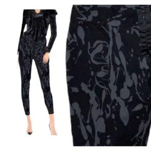 Bisou Bisou leggings straight leg black gray pants fashion